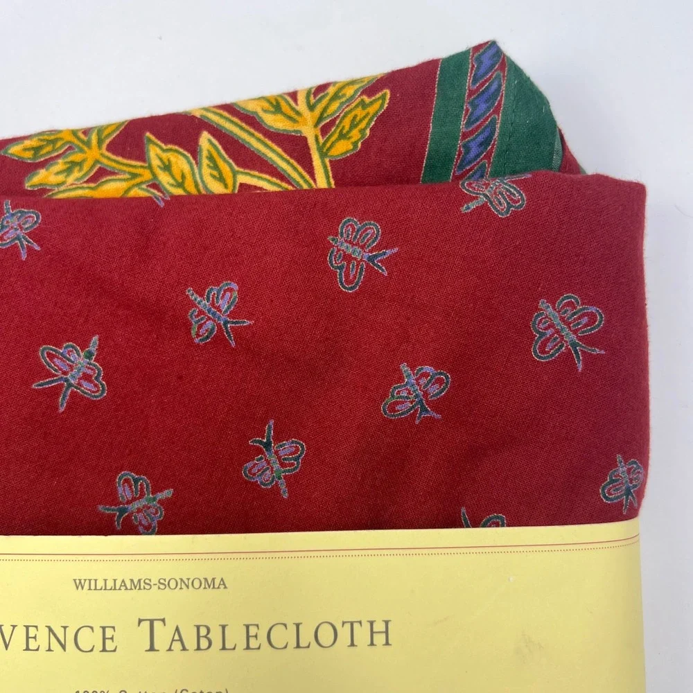 Williams-Sonoma Red Provence Tablecloth 70